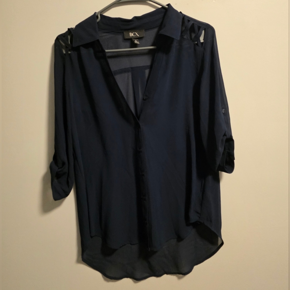 BCX Deep Blue Women's Blouse